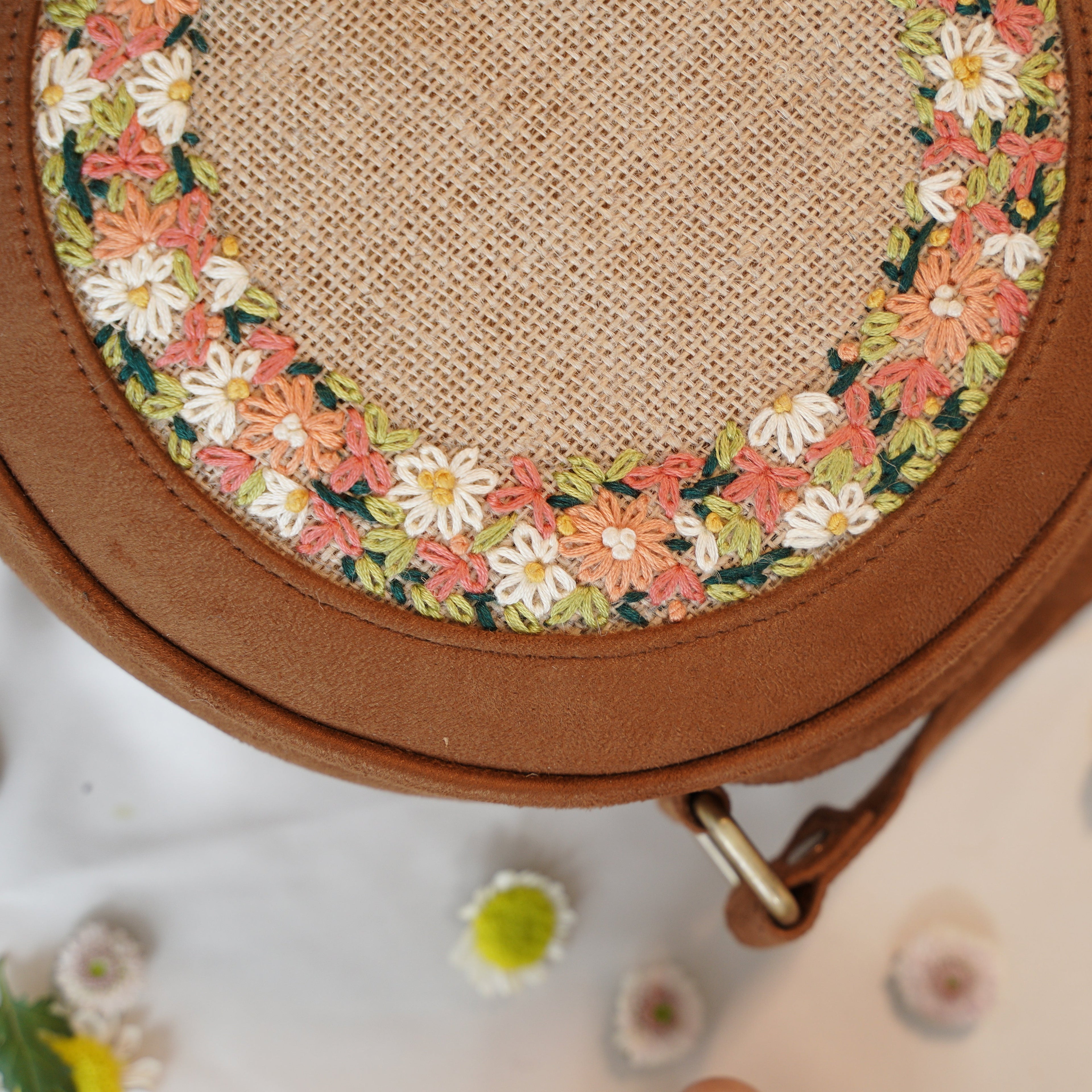 Floral Ember Circle Sling Bag