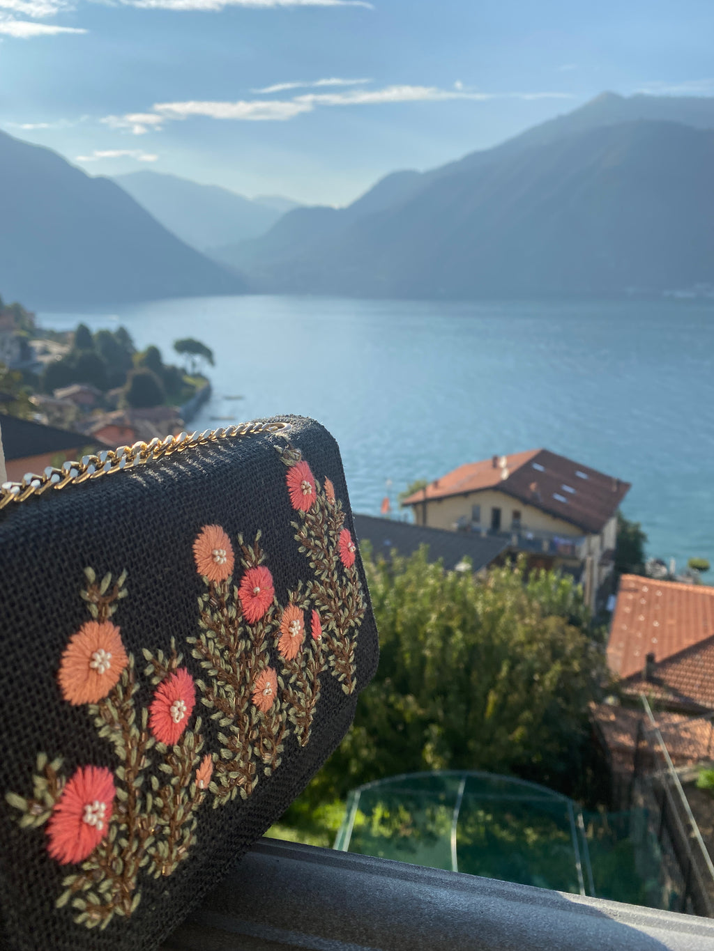 Blue Buttercups Flap Bag