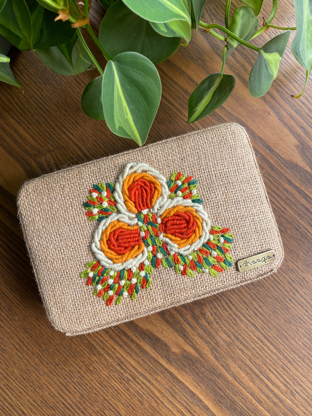 Trifloral Box Clutch