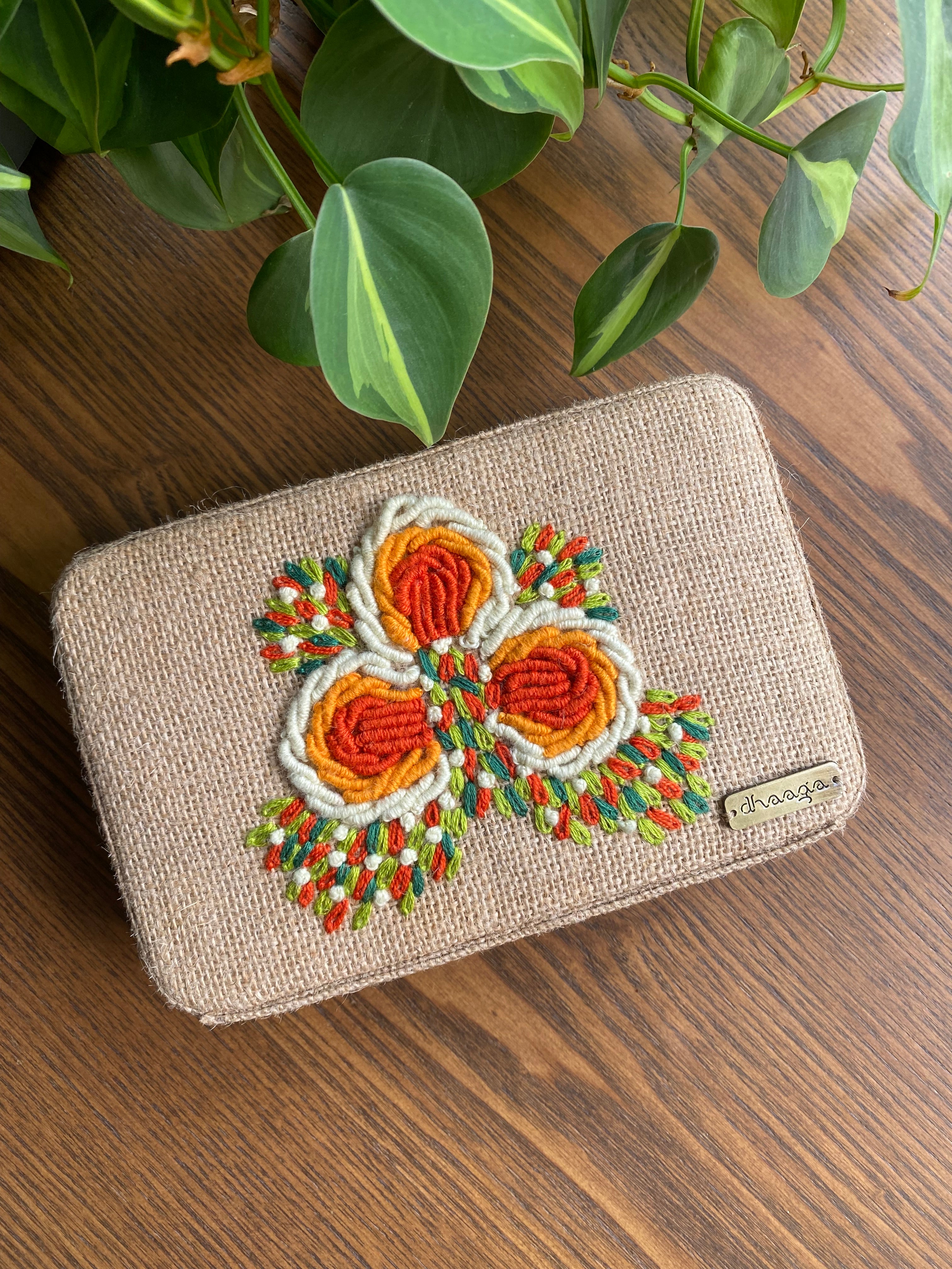 Trifloral Box Clutch