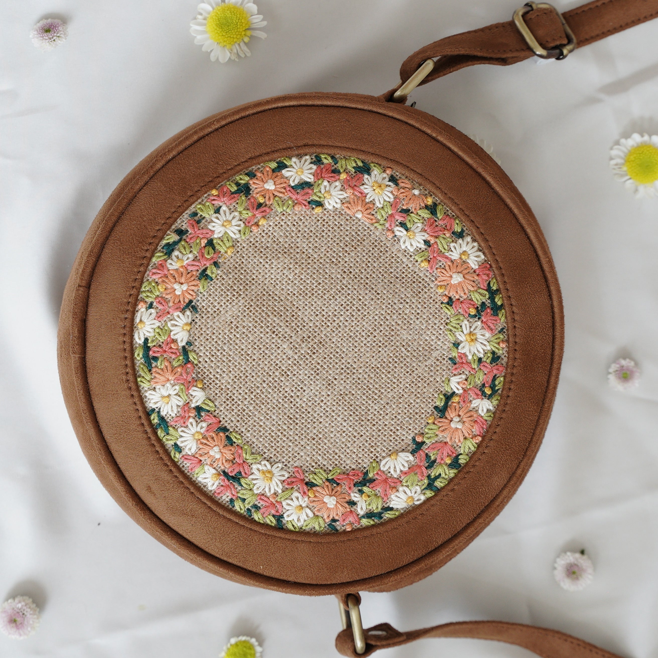Floral Ember Circle Sling Bag
