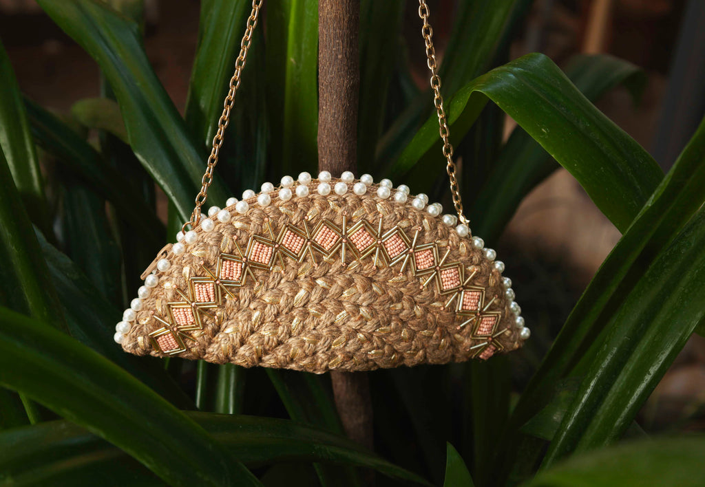 White Diamond Bead Half Moon