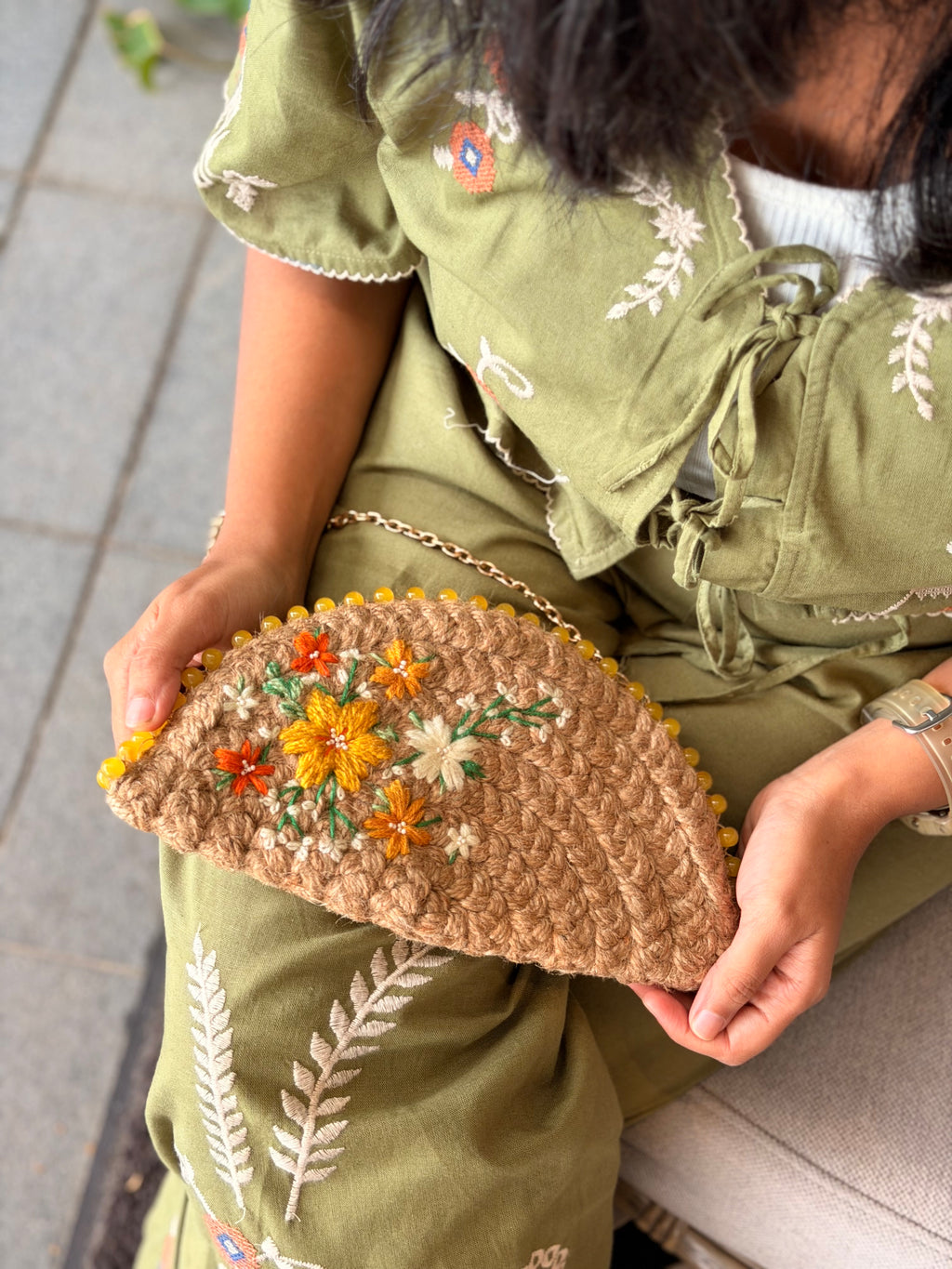 Yellow Bloom Clutch
