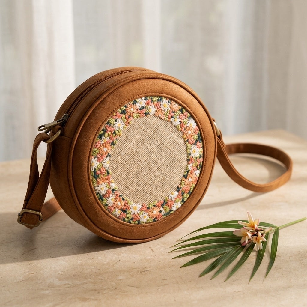 Floral Ember Circle Sling Bag