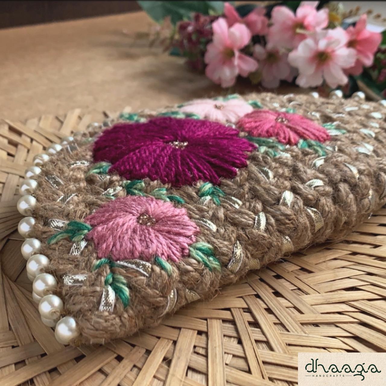 Wine Half Moon Clutch