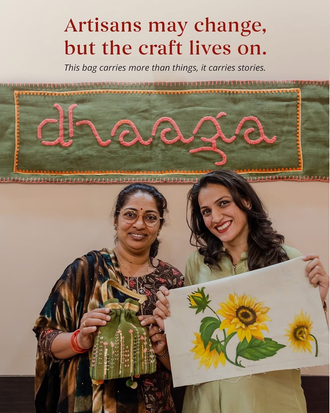 Hand painted Sunflower Tote