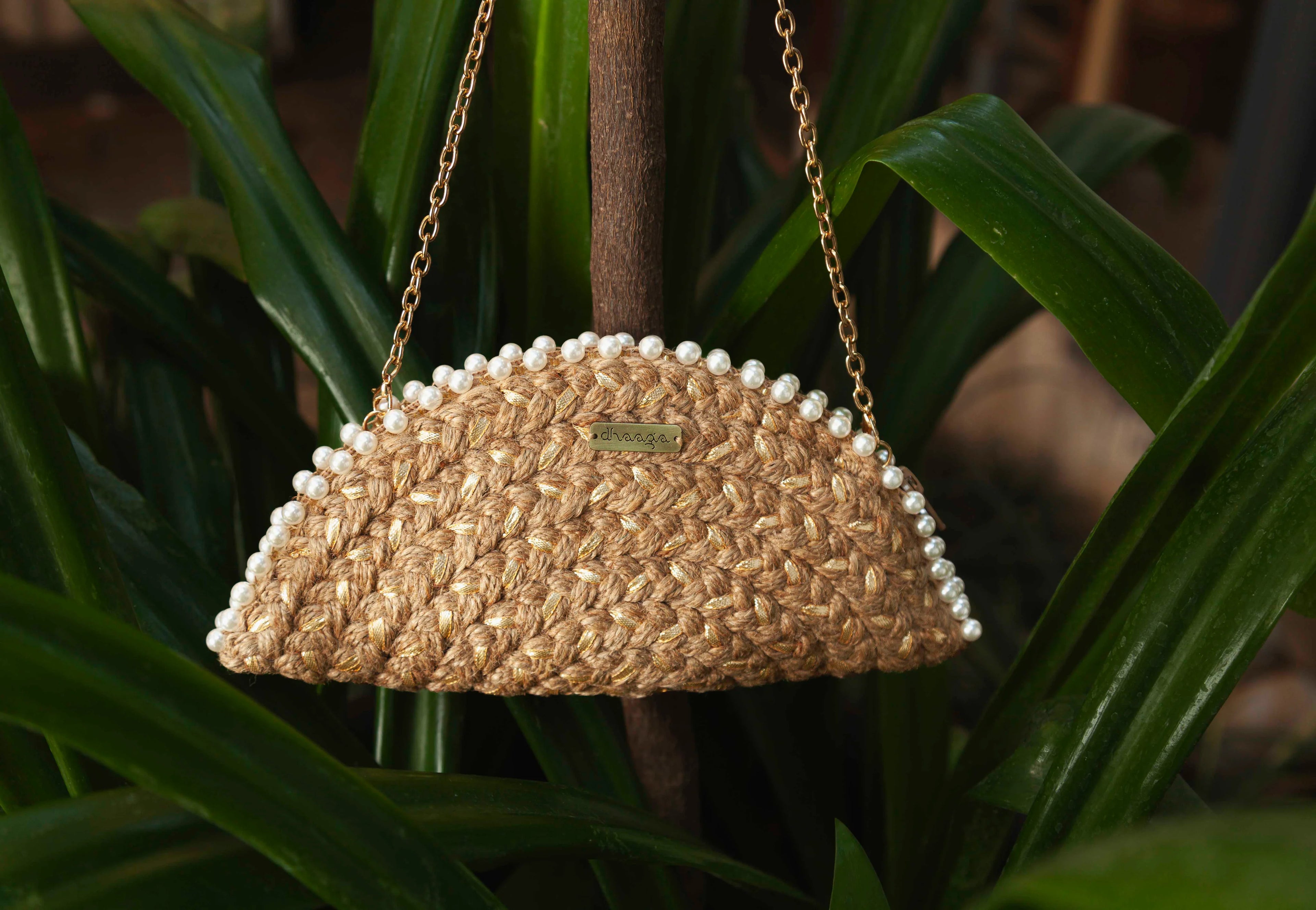 White Diamond Bead Half Moon