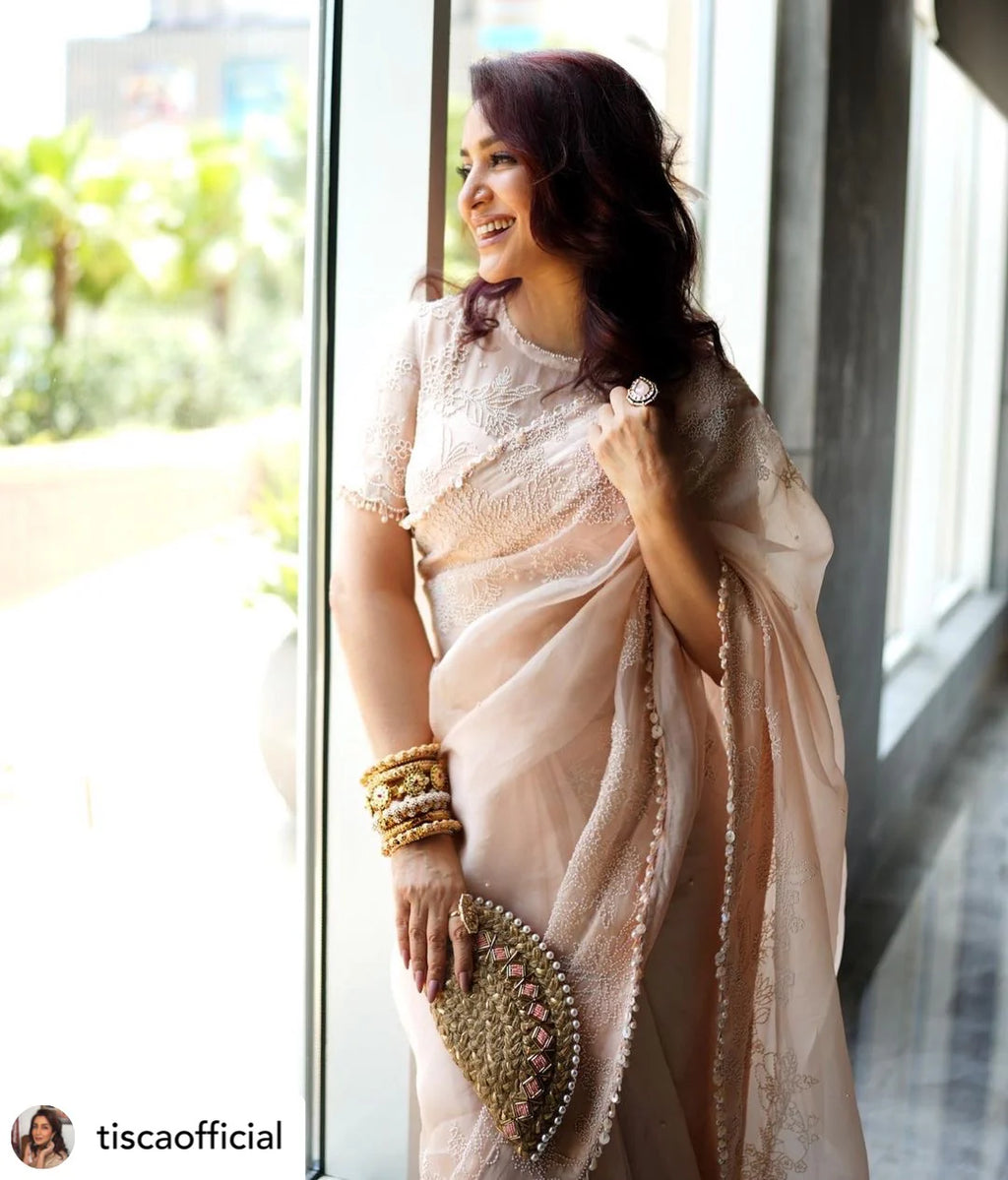 White Diamond Bead Half Moon