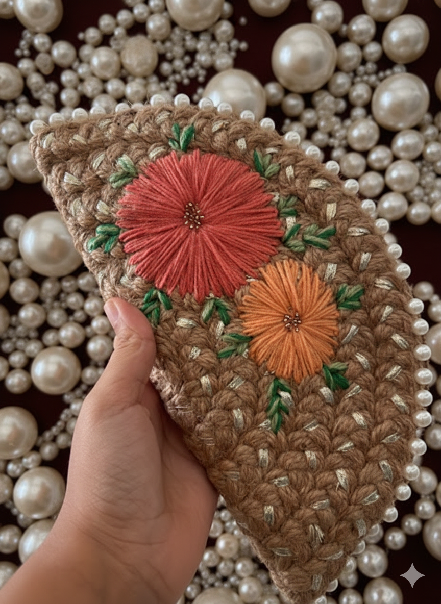 Duo Peach Silver Half Moon