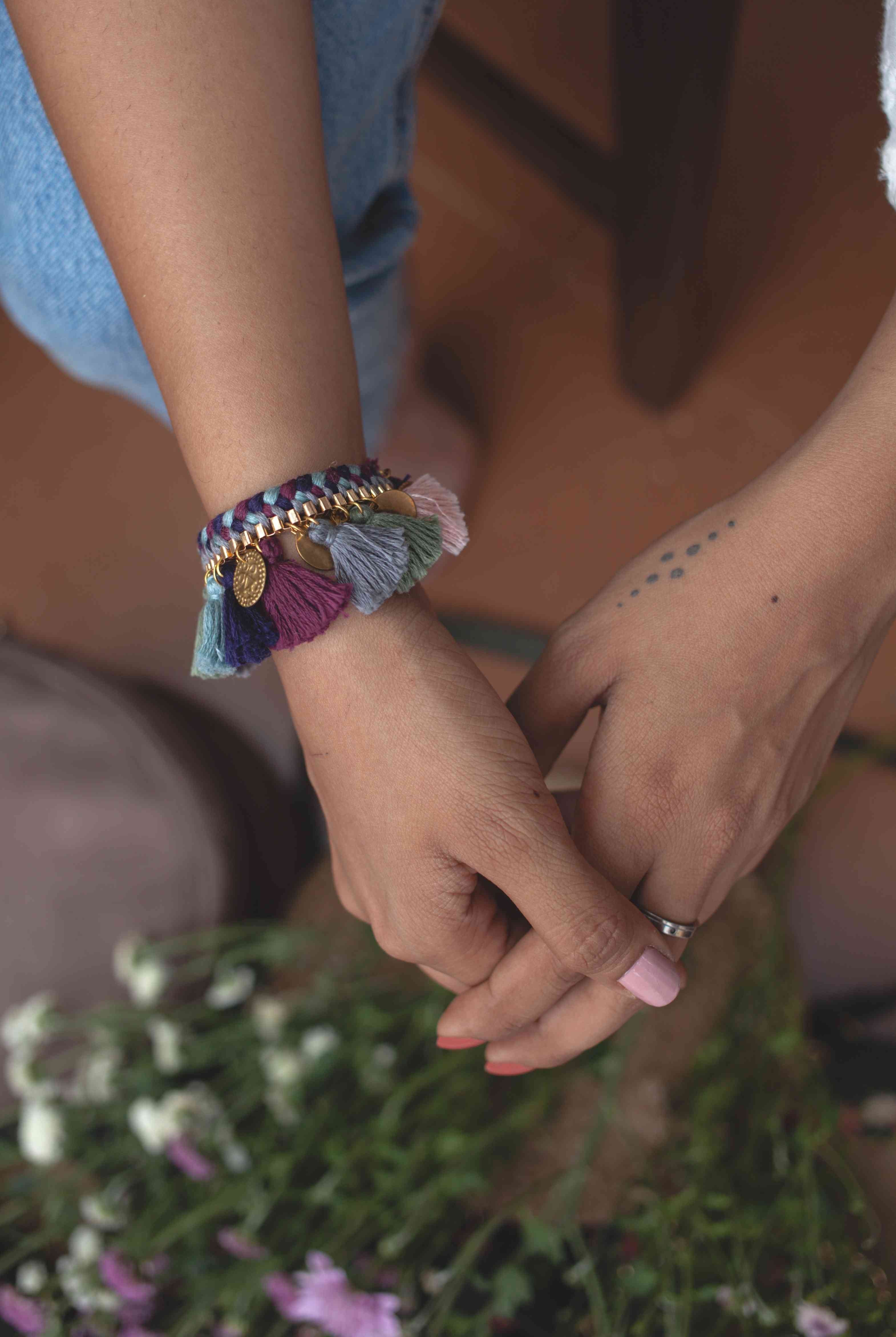 Vintage Vine Tassel Bracelet