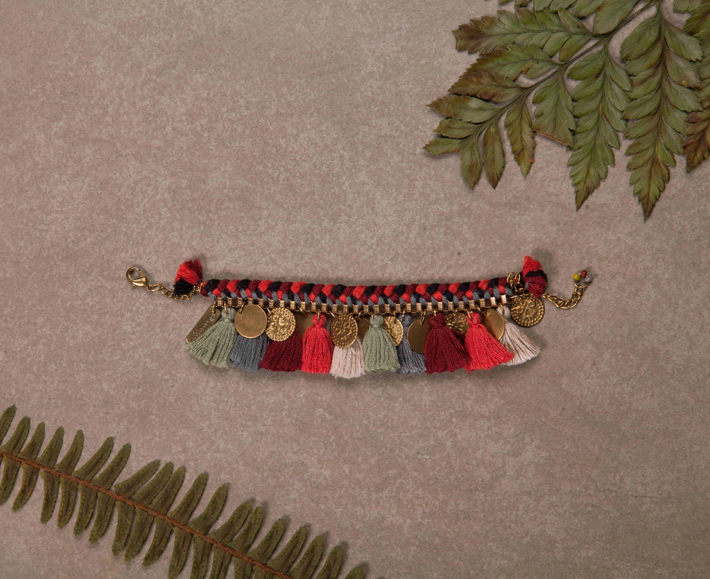 Red Buddha Tassel Bracelet