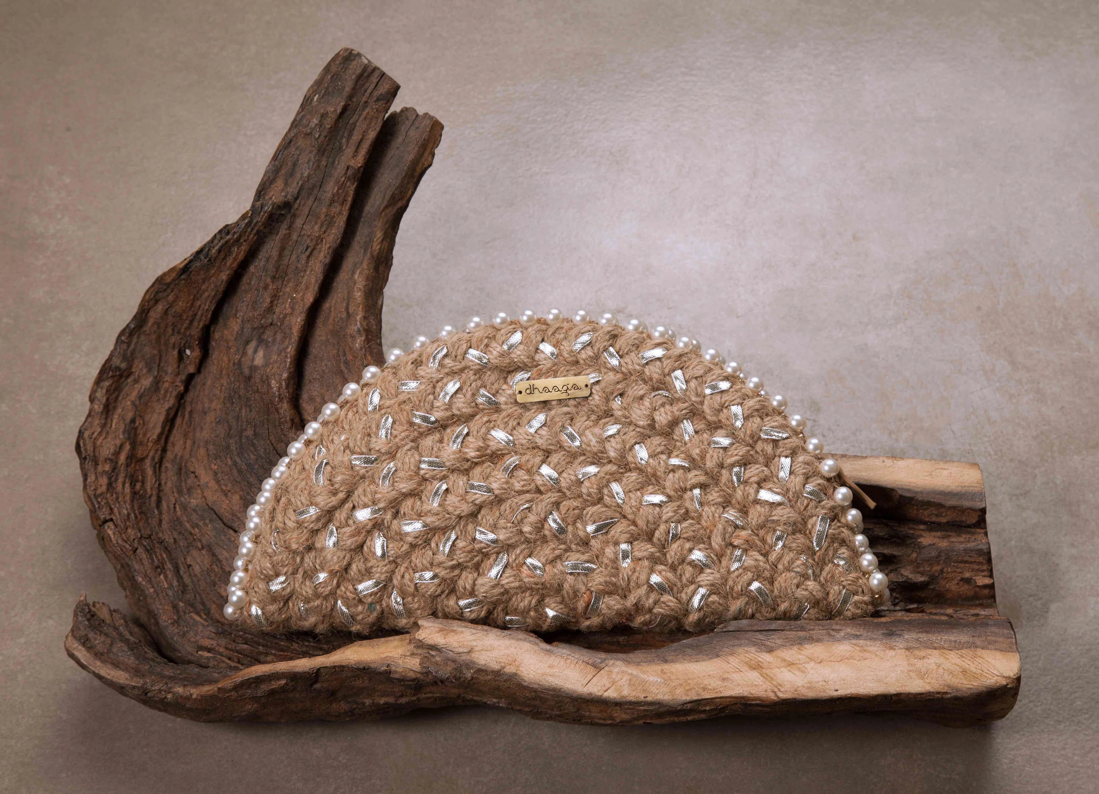Wine Half Moon Clutch