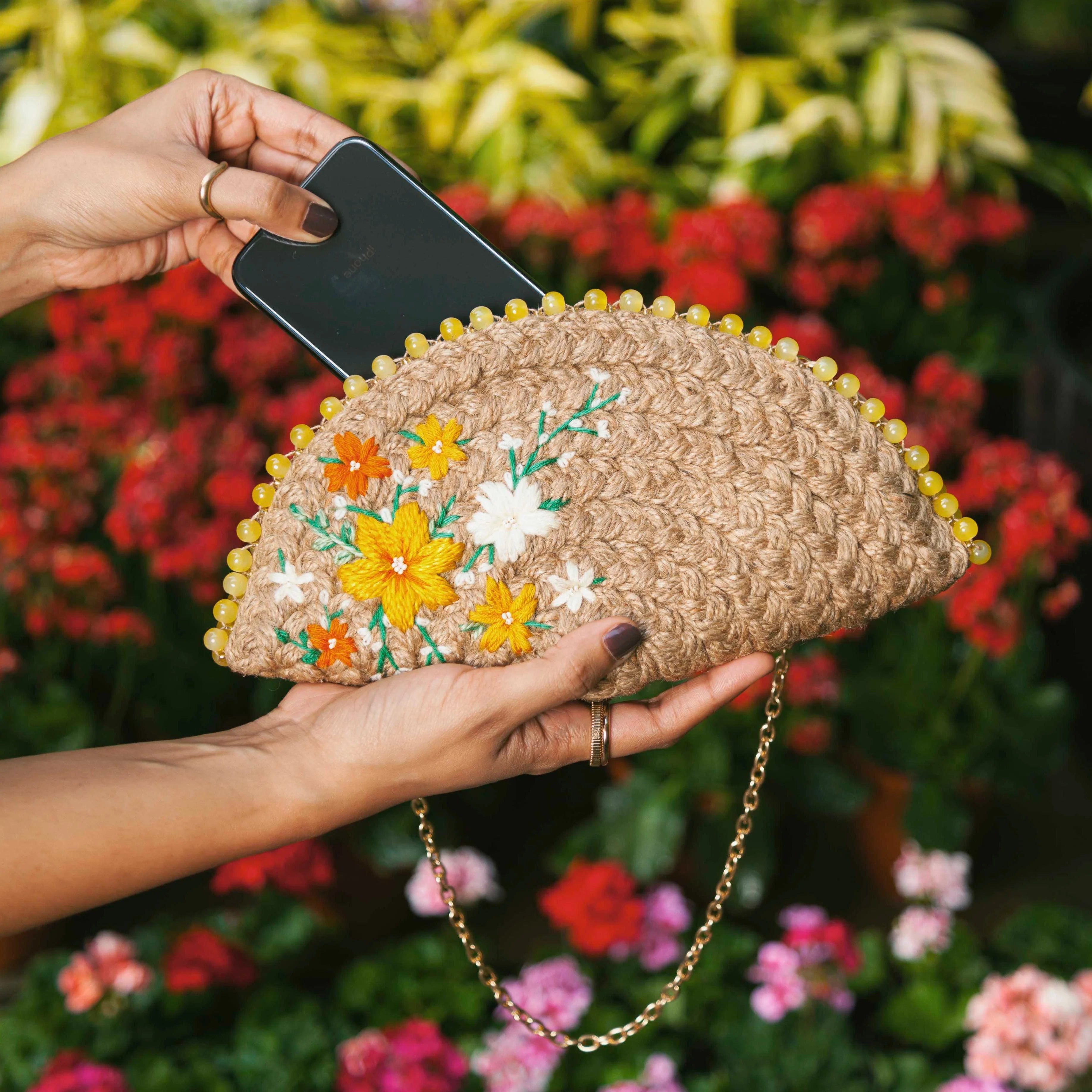Yellow Bloom Clutch