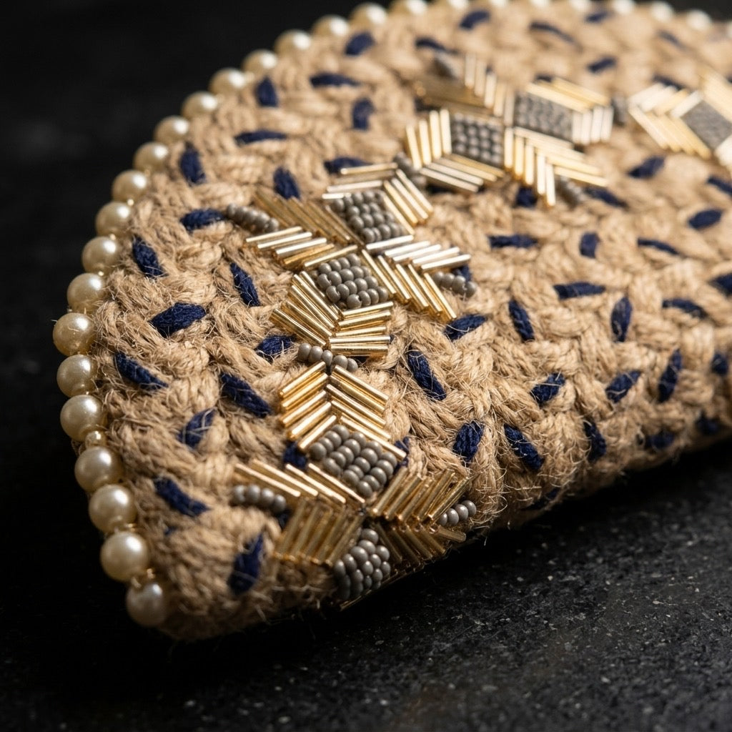 Mosaic Noir Half Moon Bag