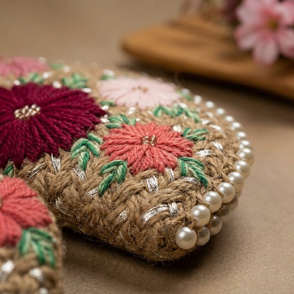 Wine Half Moon Clutch