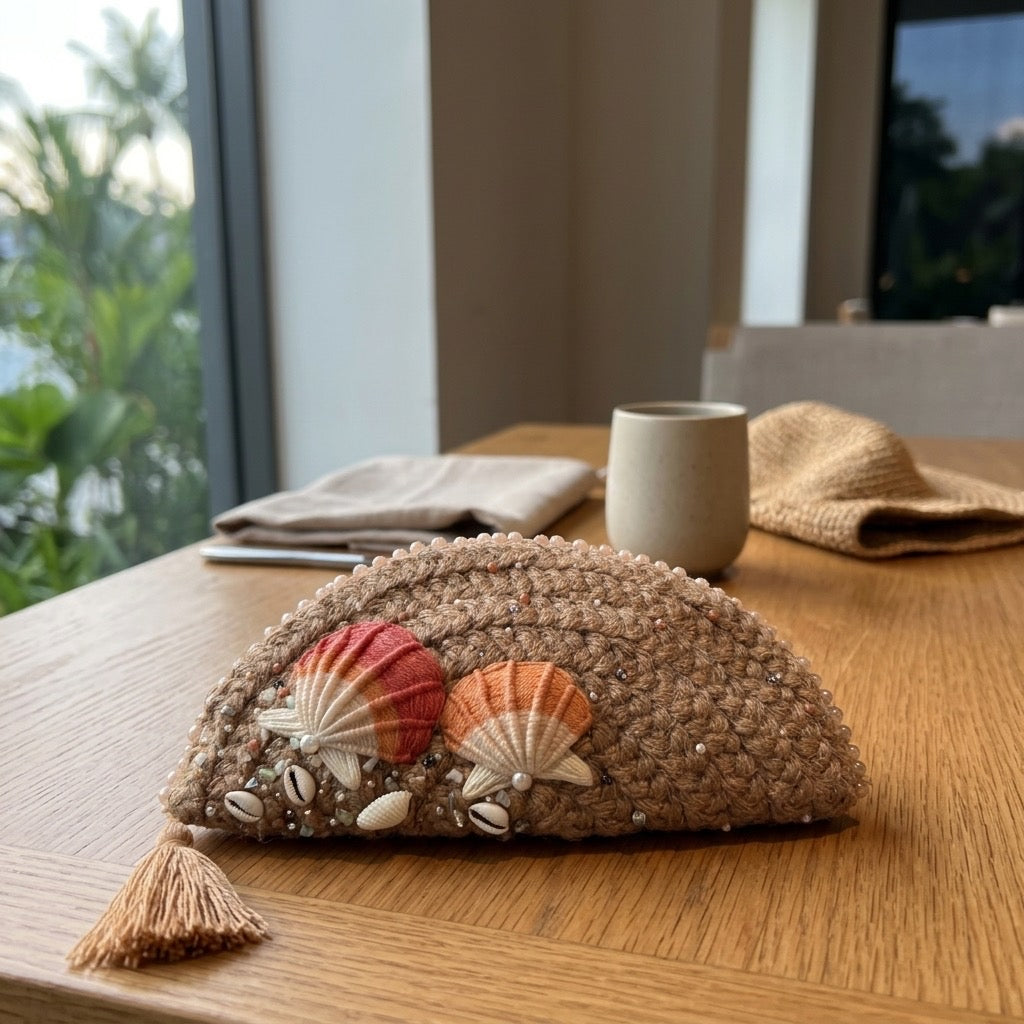 Coastal Shell Large Half Moon