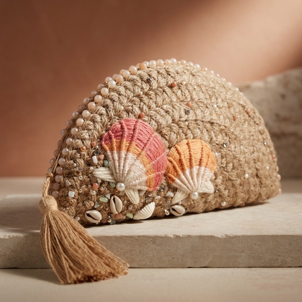 Coastal Shell Large Half Moon