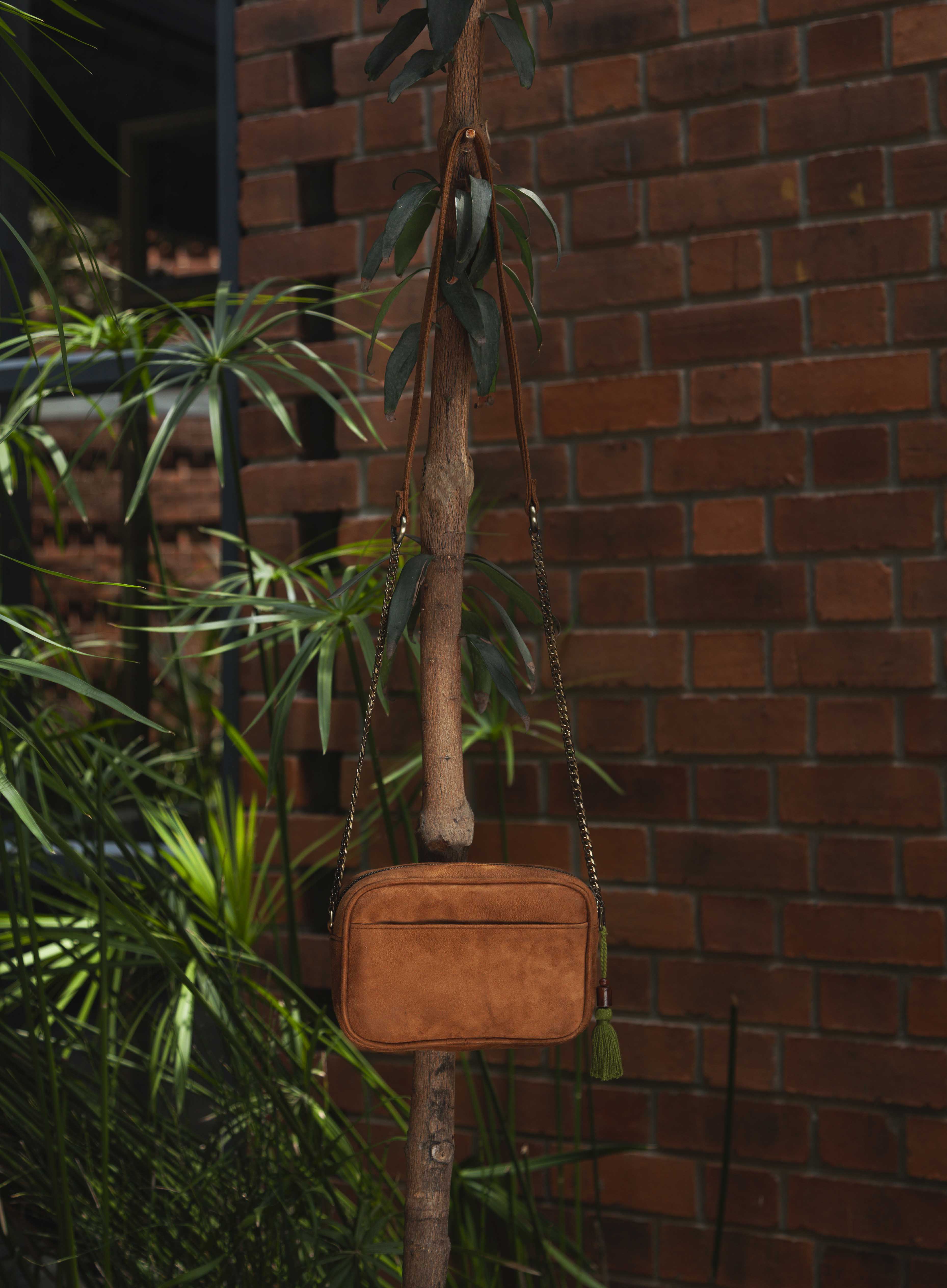 Garden Denim Sling Bag