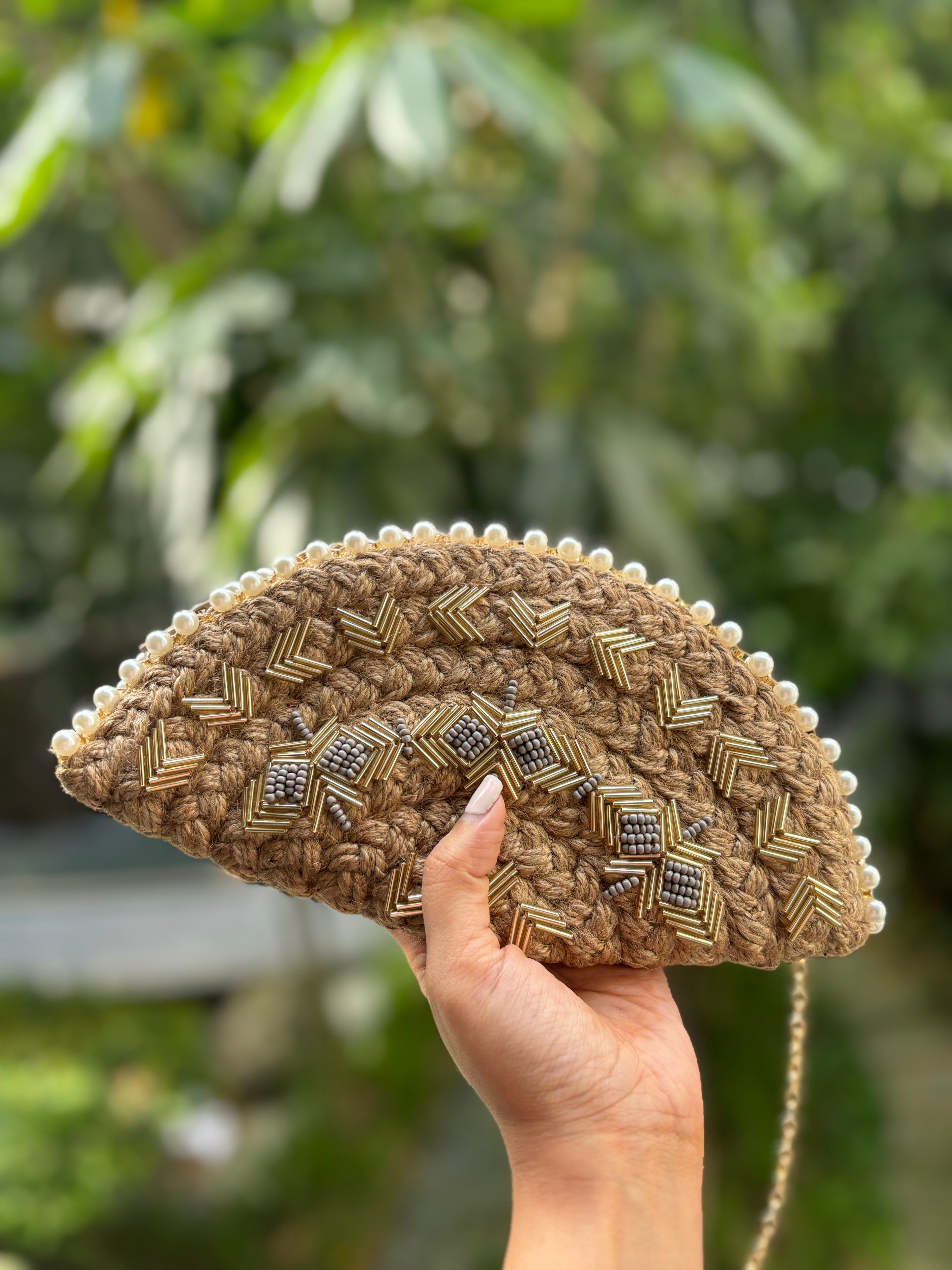 Luxe Half Moon Clutch