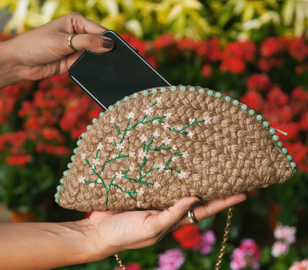 Two Sided Half Moon Clutch