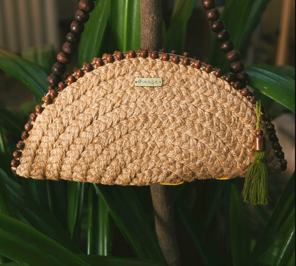 Sunflower Half Moon Large Clutch